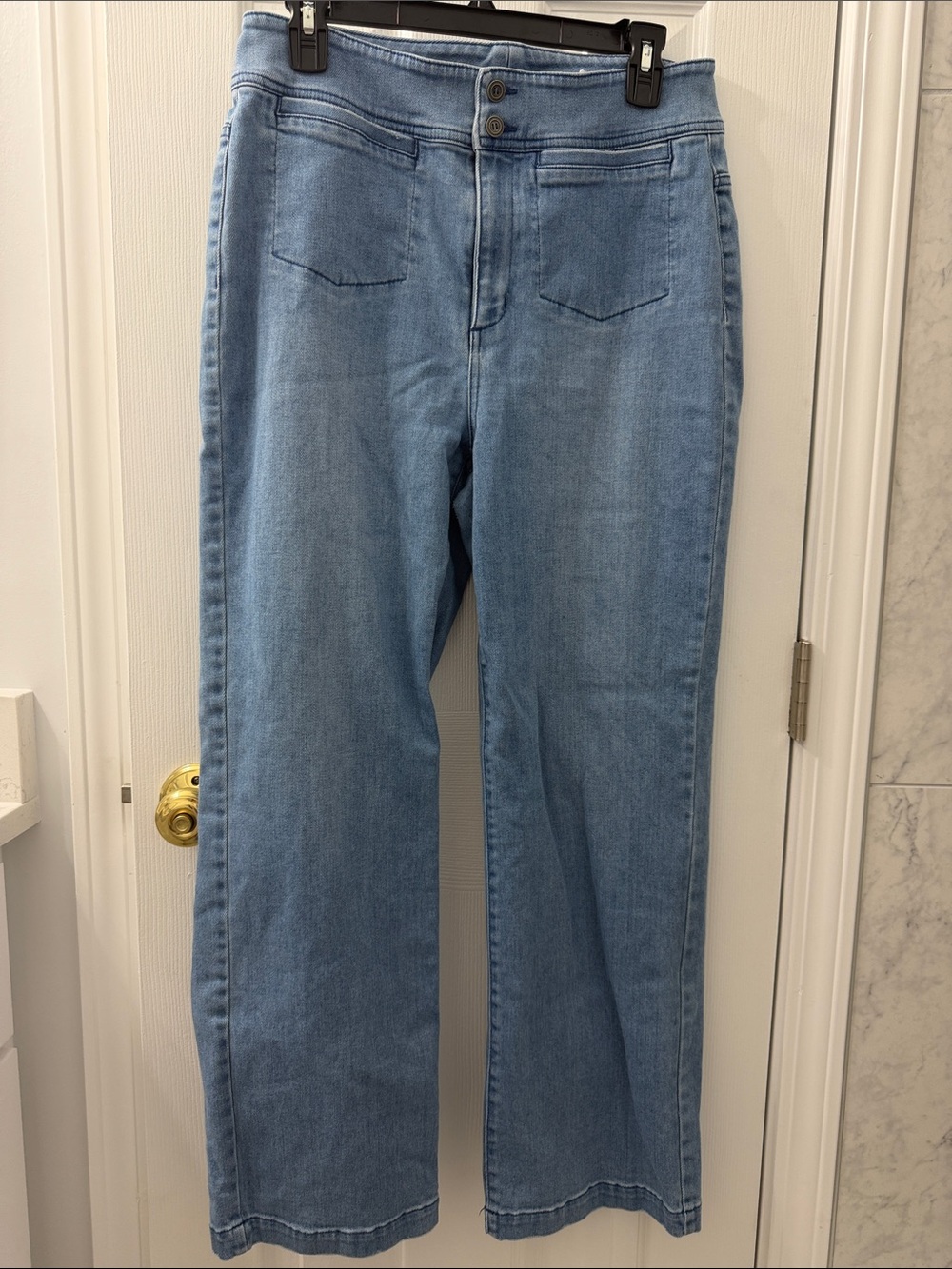 J. McLaughlin Light Blue Wide-Leg Jeans